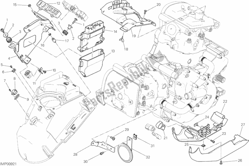 All parts for the Engine Control Unit of the Ducati Monster 821 Dark Brasil 2016